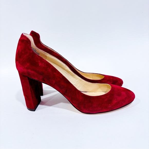NINE WEST Wine-red suede shoes - Picture 1 of 8